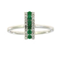 Natural .25ct Emerald Diamond Ring 14KT White Gold