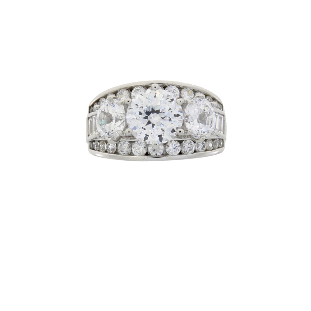 Natural Cubic Zirconium CZ SS Bridal Sterling Silver