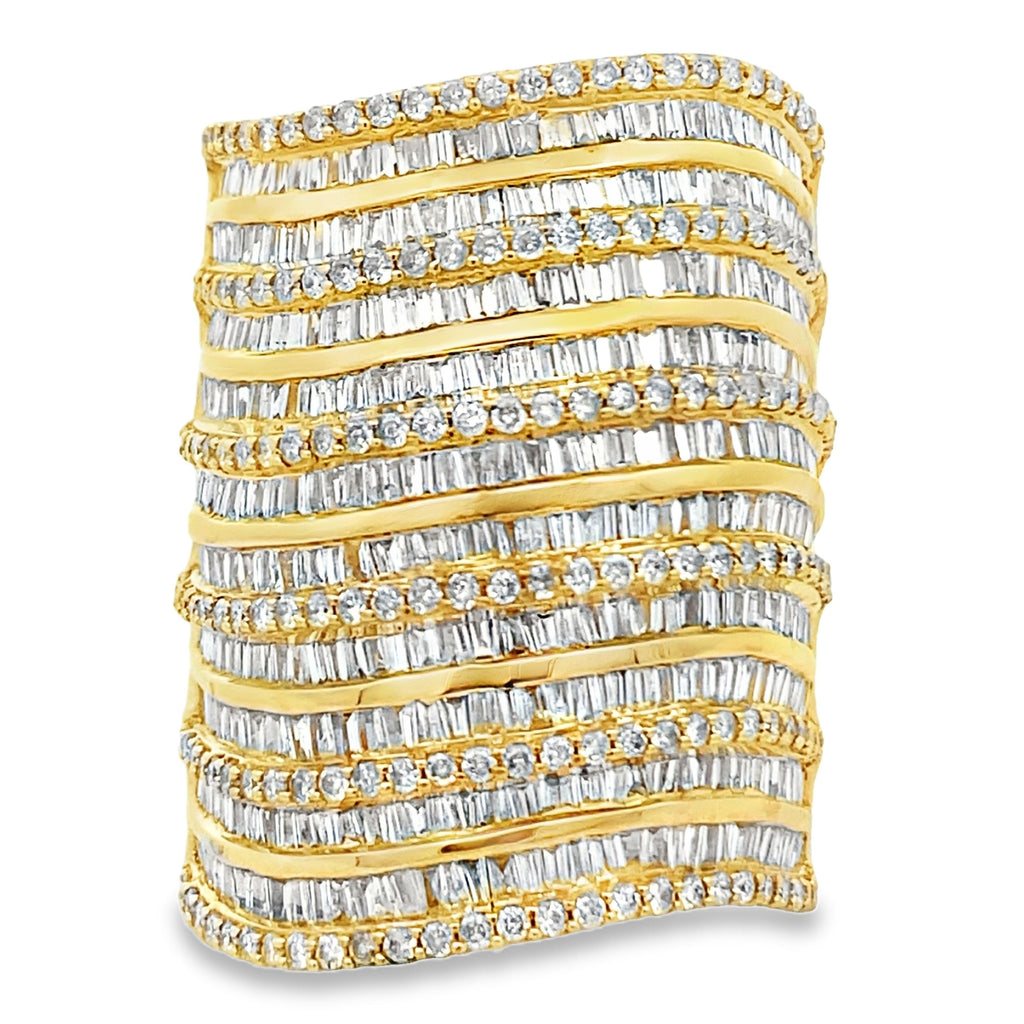 Genuine 3.25ct Diamond Ring 14KT Yellow Gold