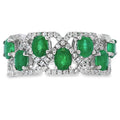 Natural 1.82ct Emerald Zircon Ring Sterling Silver