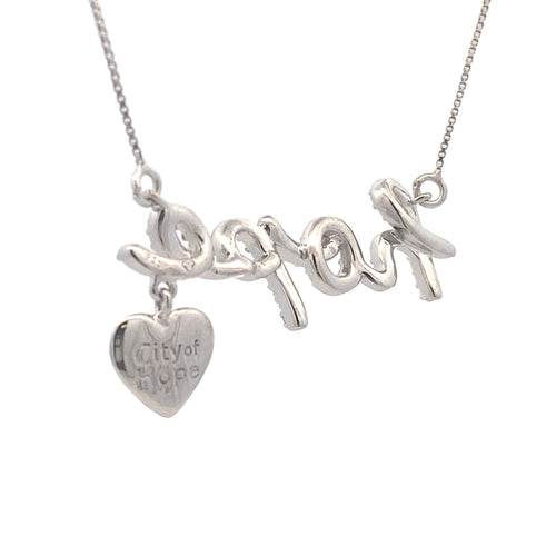 .30ct Diamond Heart Love Pendant Sterling Silver