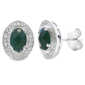 Natural 1.05ct Onyx Diamond Earrings 10KT White Gold