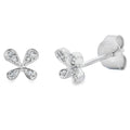Natural .03ct Diamond Earrings 10KT White Gold