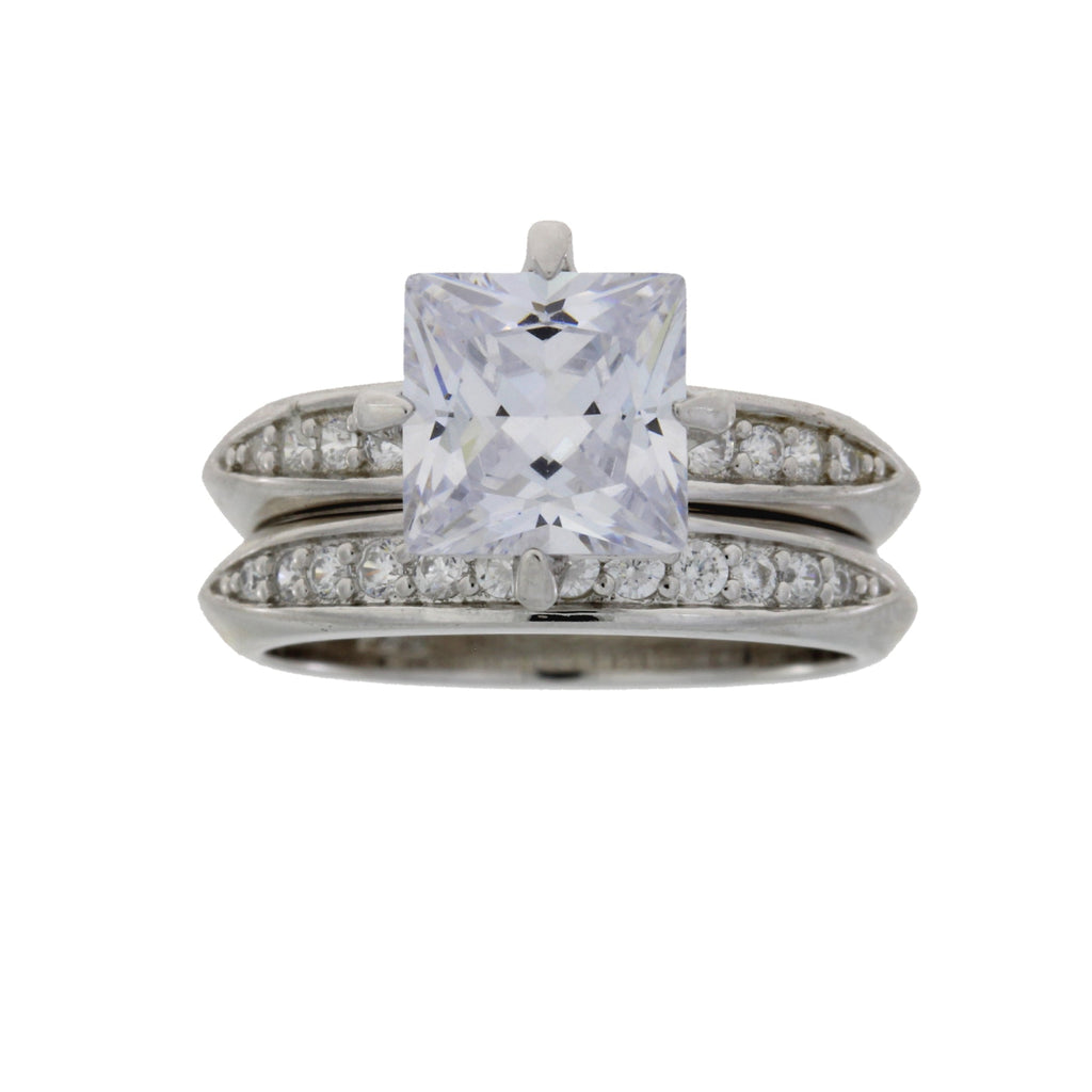 Natural Cubic Zirconium CZ SS Bridal Sterling Silver