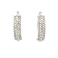 Natural 1.02ct Diamond Hoop Earrings 10KT White Gold