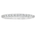 Natural .25ct Diamond Wedding Band Ring 14KT White Gold