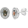 Genuine .45ct Quartz Diamond Earrings 10KT White Gold