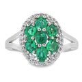 Genuine 1.44ct Emerald Zircon Ring Sterling Silver