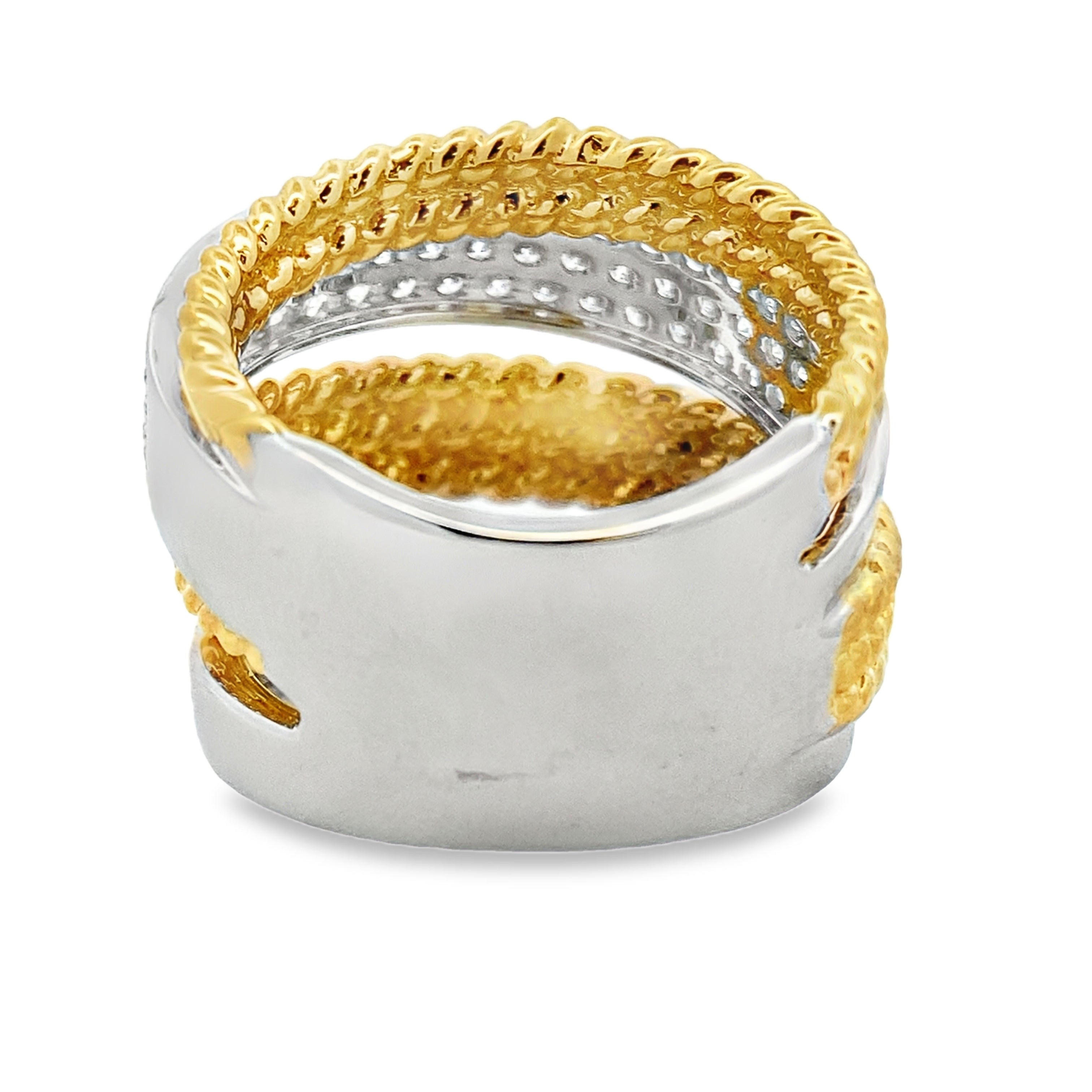 Genuine 1.25ct Diamond Ring 18KT 2 Tone Gold