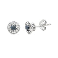 Natural .25ct Diamond Stud Earrings Sterling Silver