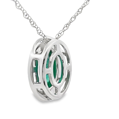 .46ct Emerald Diamond Fashion Pendants 10KT White Gold