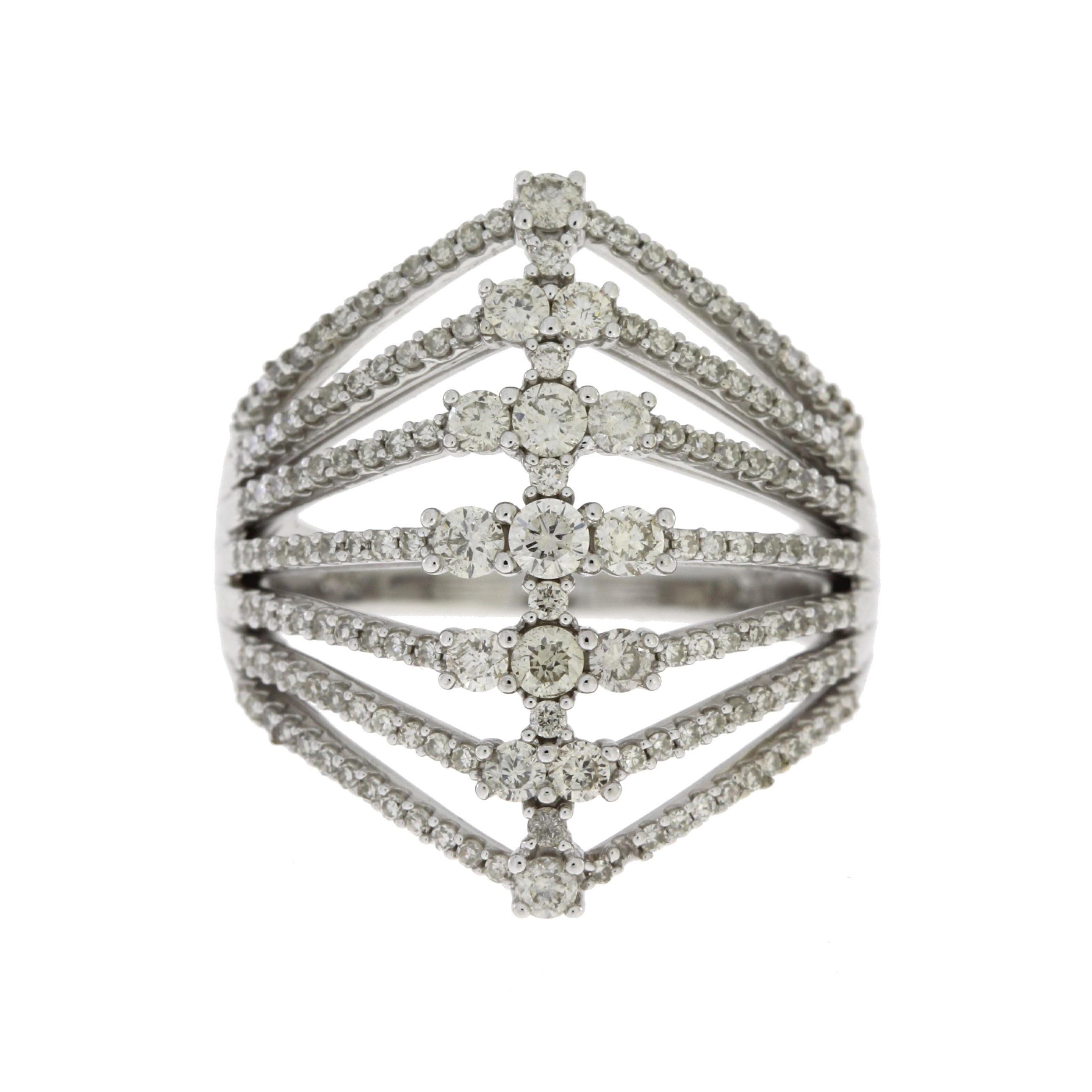 Natural 1.00ct Diamond Ring 14KT White Gold