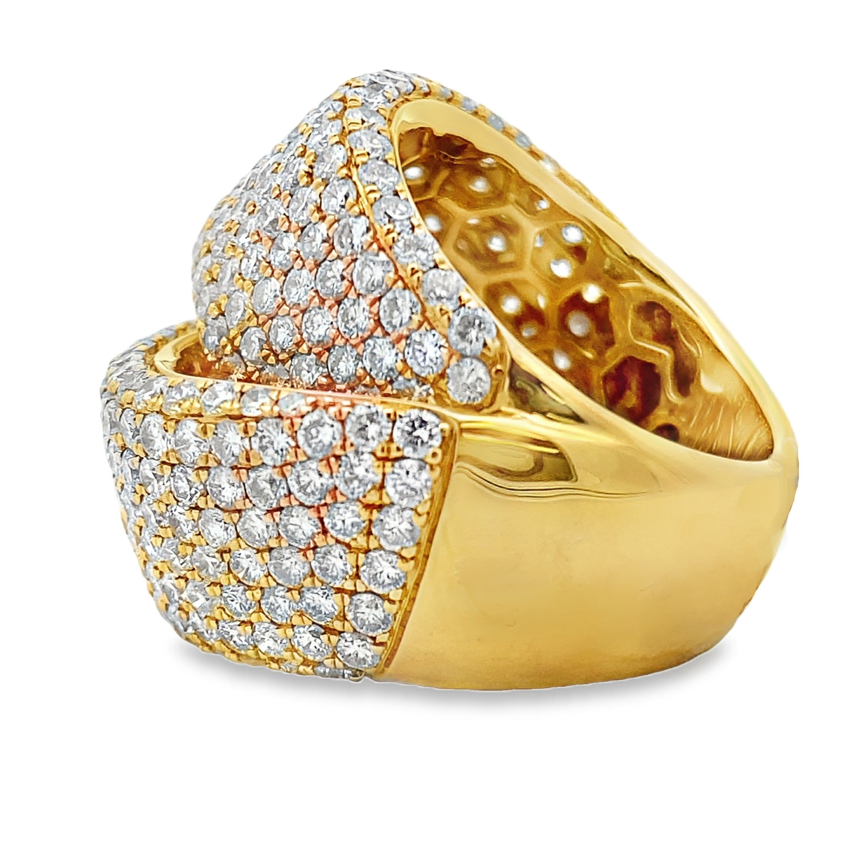 Genuine 5.65ct Diamond Ring 18KT Yellow Gold