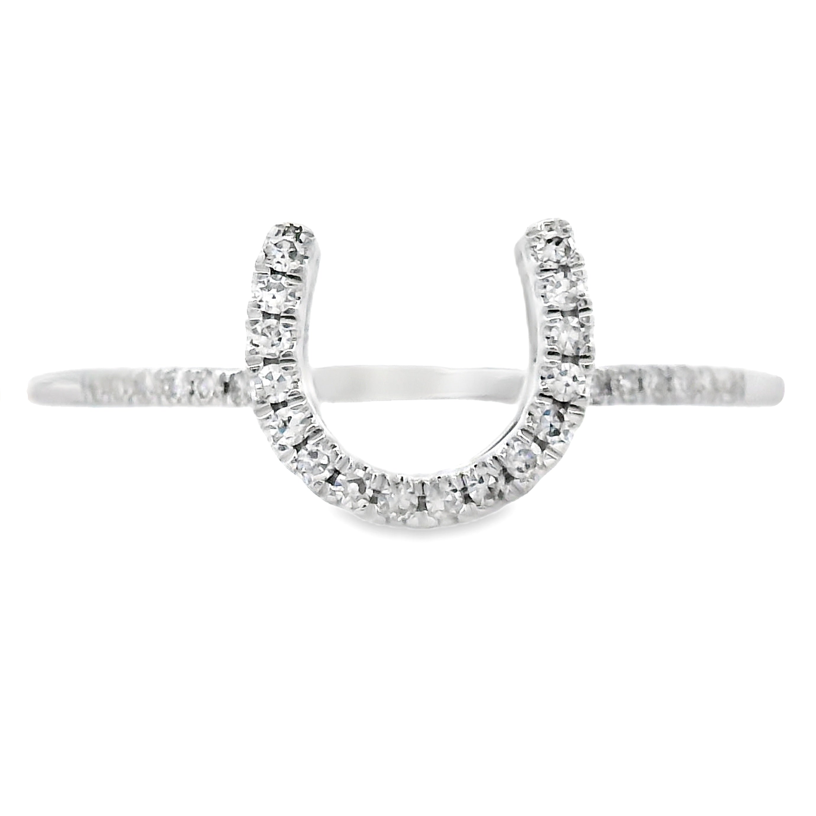 Natural .10ct Diamond Ring 14KT White Gold