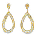 Genuine 8.65ct Diamond Dangle Earrings 18KT Yellow Gold