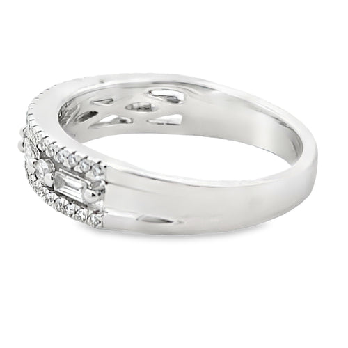 .50ct Diamond Fashion band rings 14KT White Gold