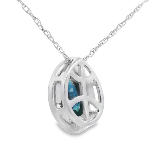 .54ct Sapphire Diamond Fashion Pendants 10KT White Gold