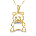 Genuine .03ct Diamond Animal Pendant 10KT Yellow Gold