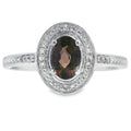 Genuine .42ct Quartz Diamond Ring 10KT White Gold