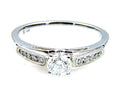Natural .50ct Diamond Eng Only 14KT White Gold