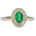Natural .49ct Emerald Diamond Ring 10KT Yellow Gold