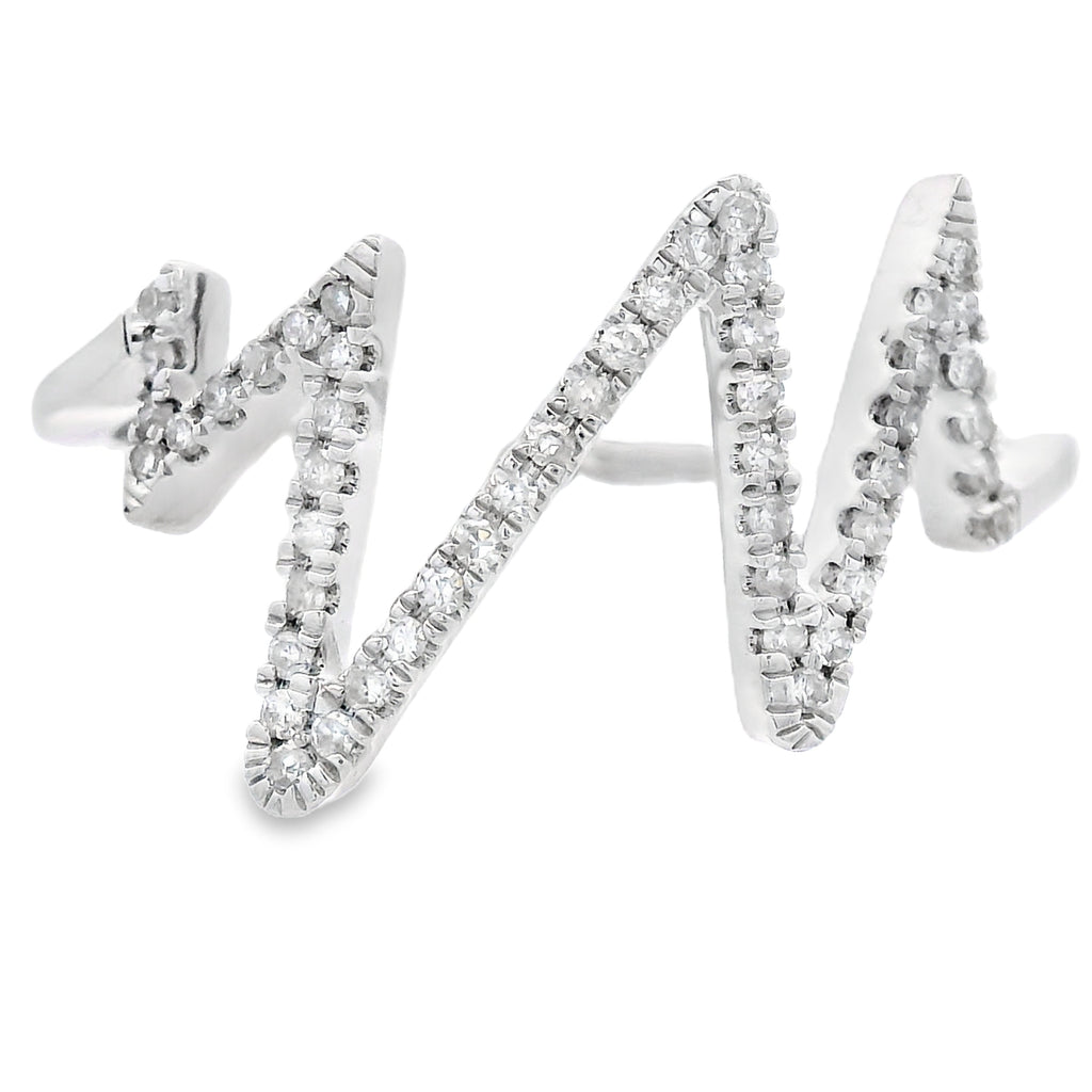 Genuine .15ct Diamond Ring 14KT White Gold
