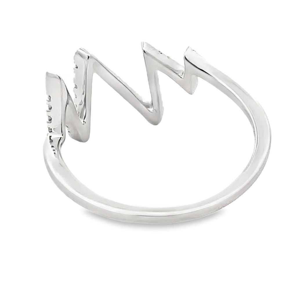 Genuine .15ct Diamond Ring 14KT White Gold