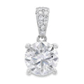 Genuine 2.00ct Moissanite Pendant Sterling Silver