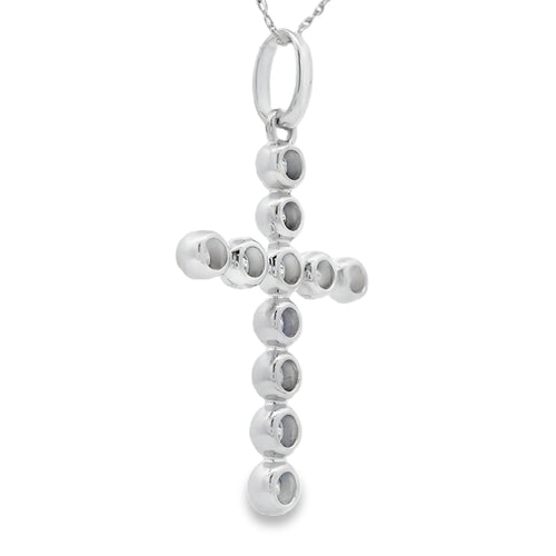 .50ct Diamond Cross Religious Pendant 14KT White Gold