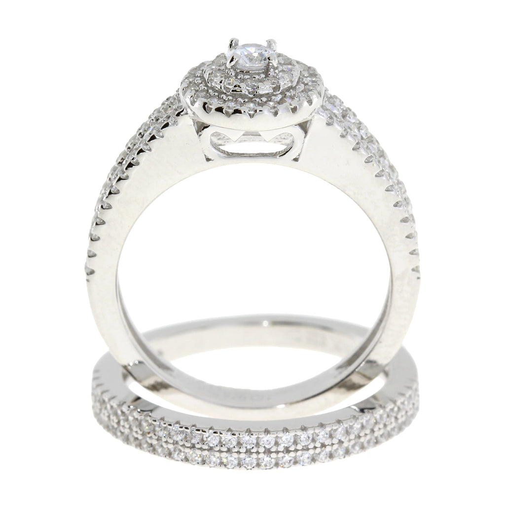 Natural Cubic Zirconia CZ SS Bridal Sterling Silver