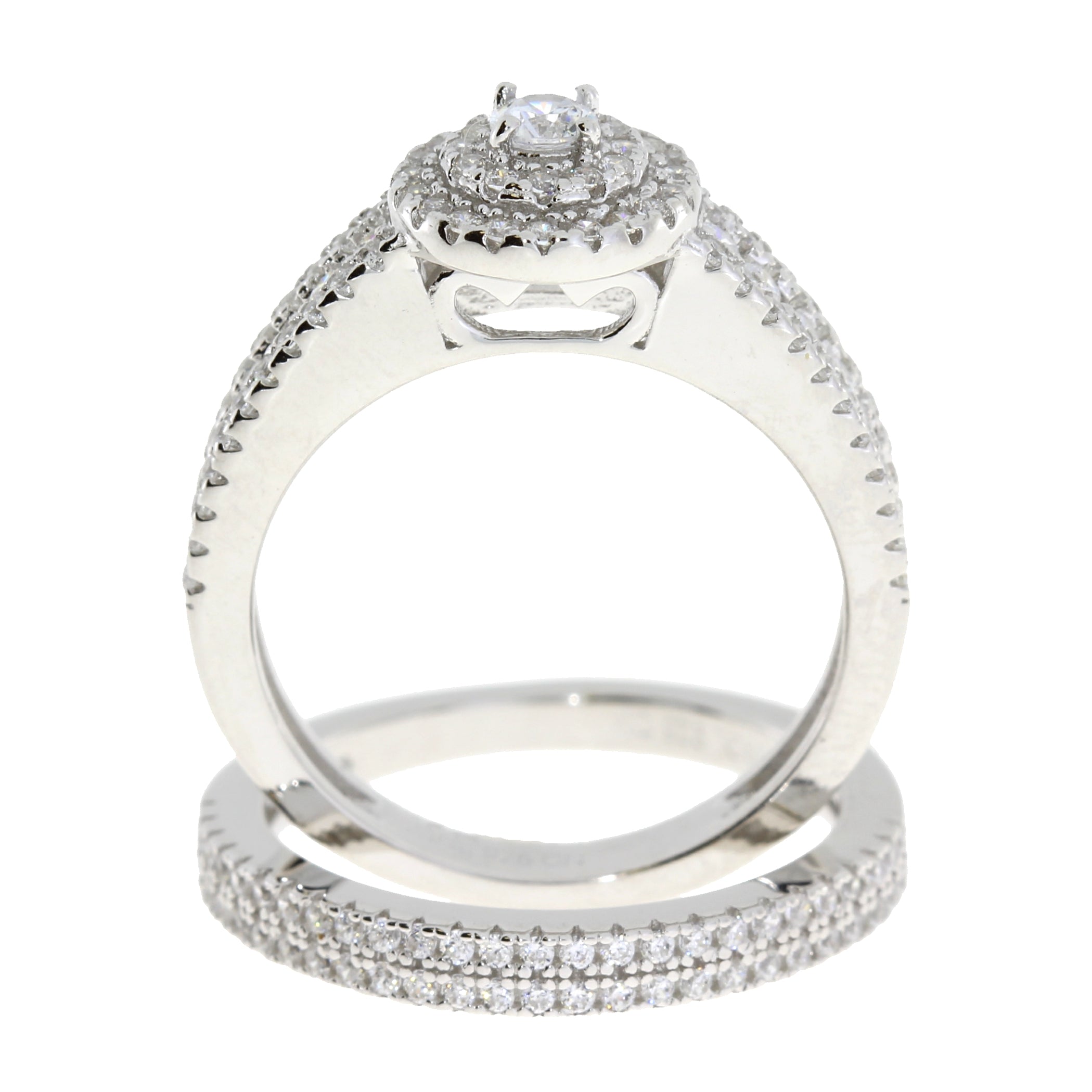 Natural Cubic Zirconia CZ SS Bridal Sterling Silver