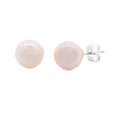 Natural FW Pearl Stud Earrings 14KT White Gold