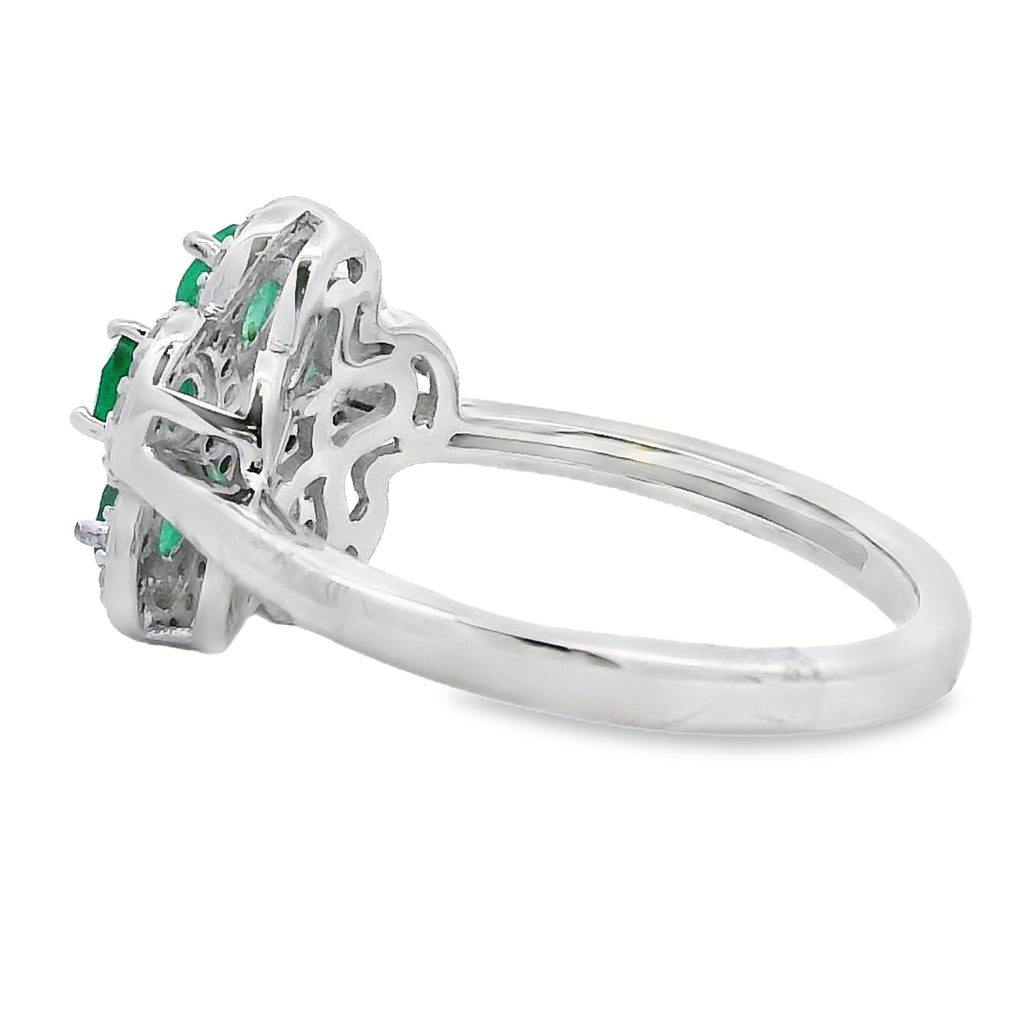 Genuine 1.01ct Emerald Zircon Ring Sterling Silver