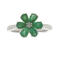 Genuine 1.14ct Emerald Zircon Ring Sterling Silver