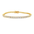 Natural 5.50ct Diamond Tennis Bracelet 18KT Yellow Gold