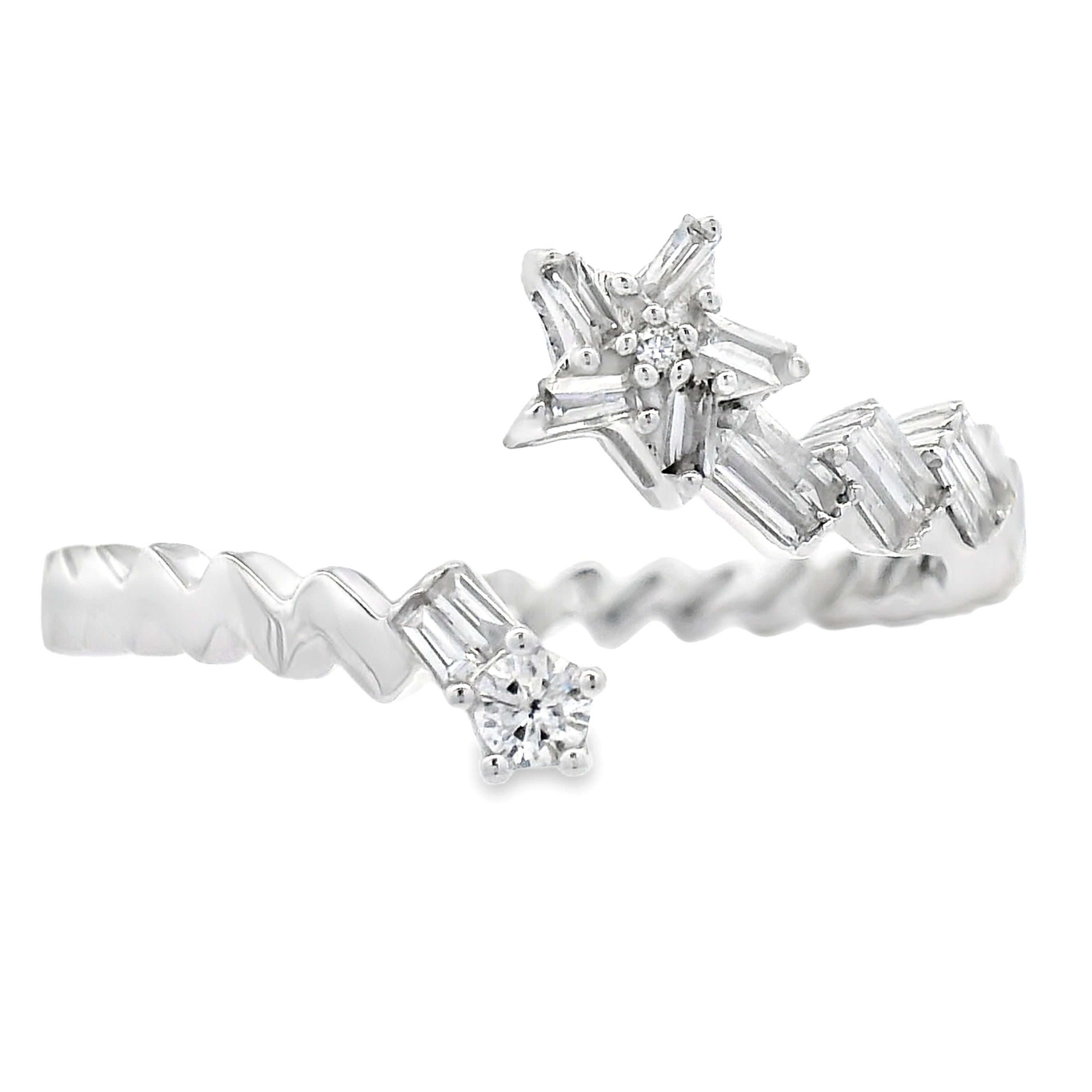 Natural .17ct Diamond Ring 14KT White Gold