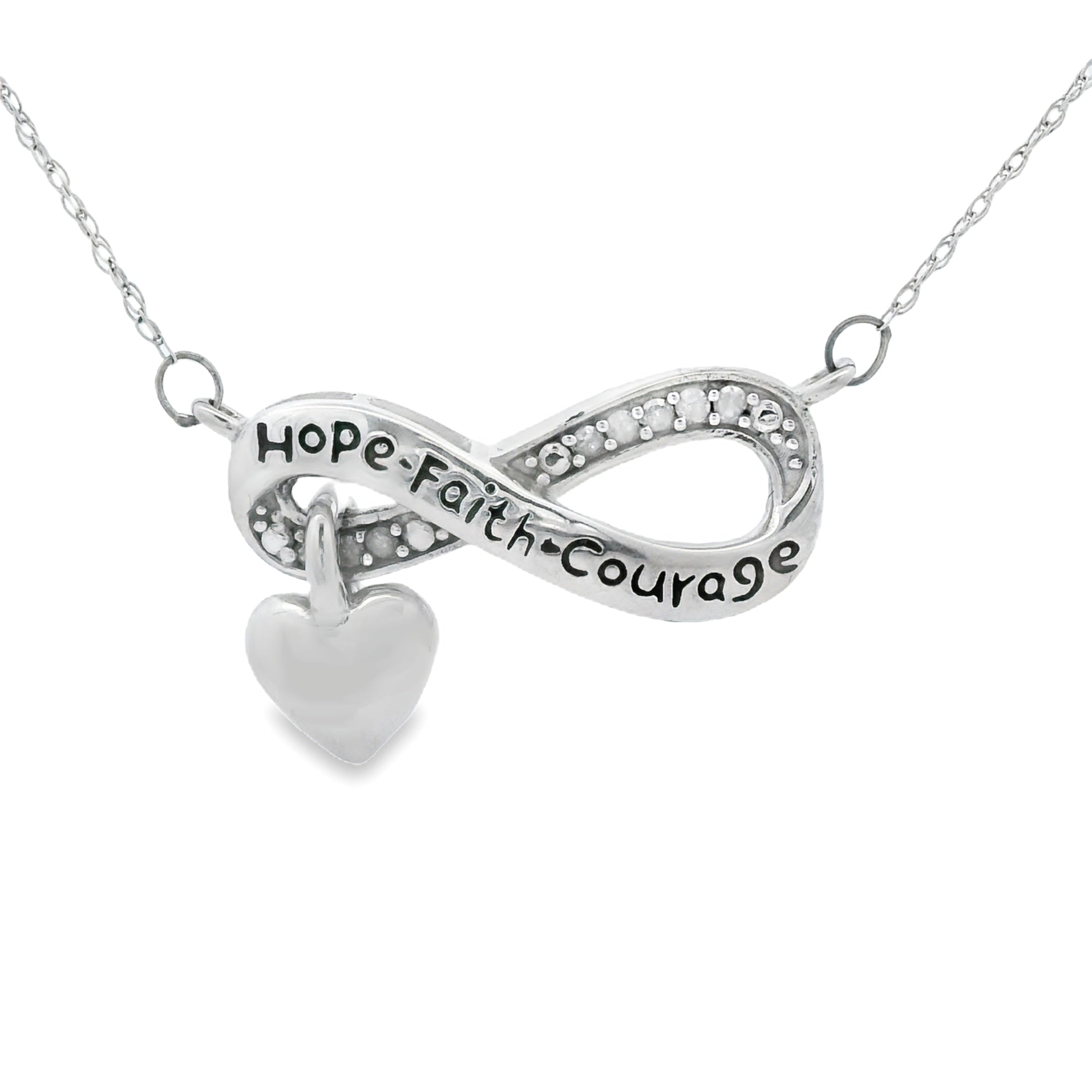 Natural .04ct Diamond Fashion Pendants Sterling Silver