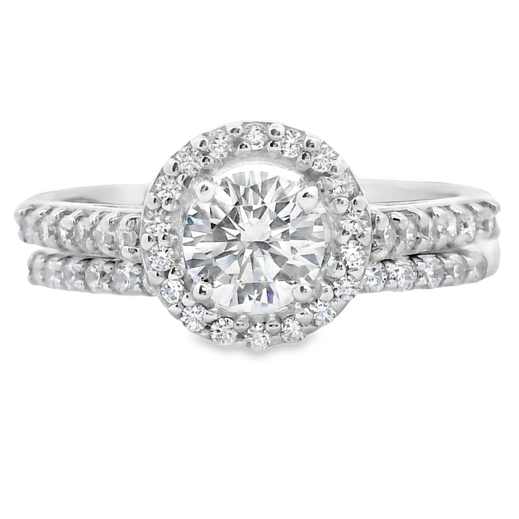 Genuine Cubic Zirconia CZ SS Bridal Sterling Silver