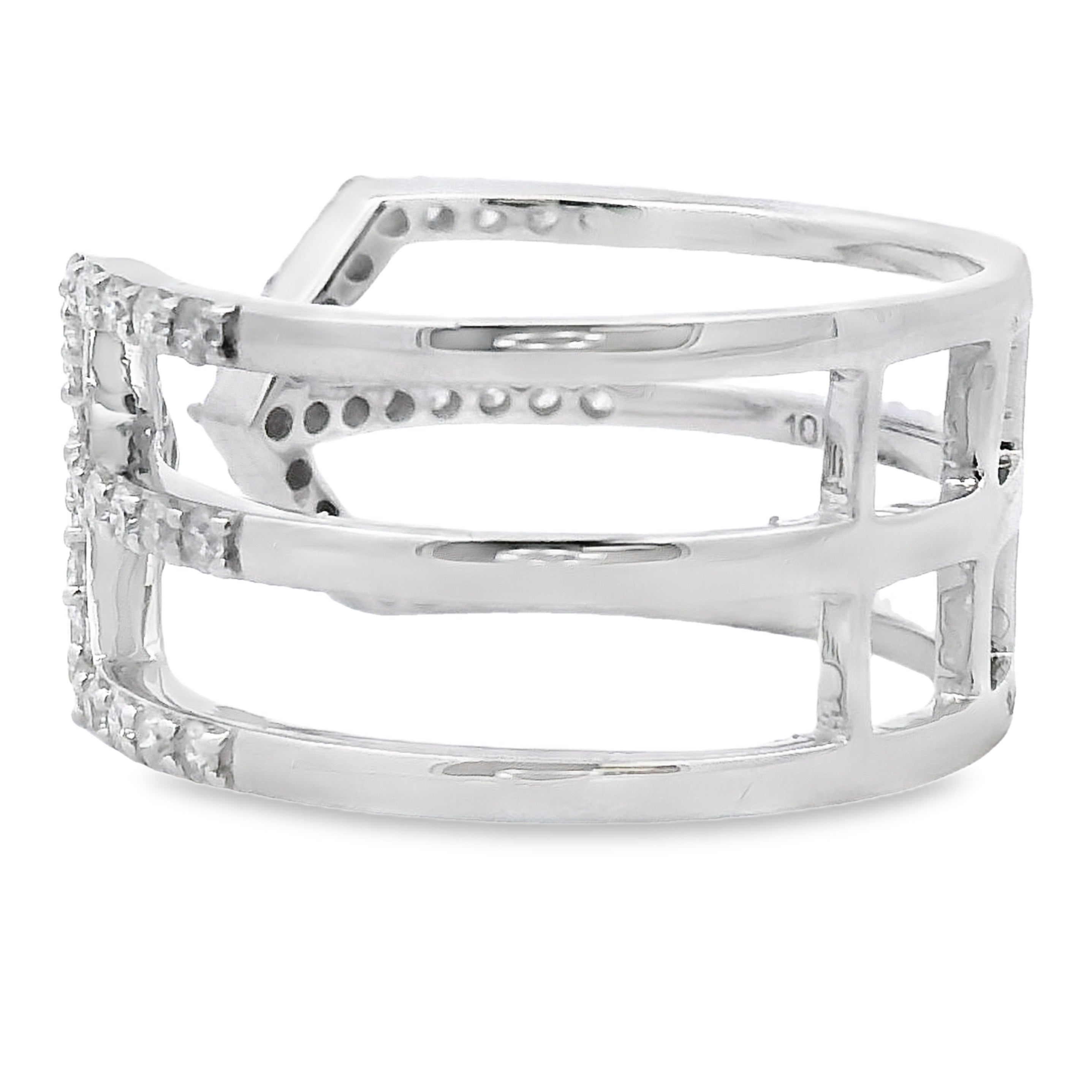 Genuine .50ct Diamond Ring 10KT White Gold