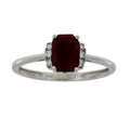 Genuine 1.38ct Ruby Diamond Ring 14KT White Gold
