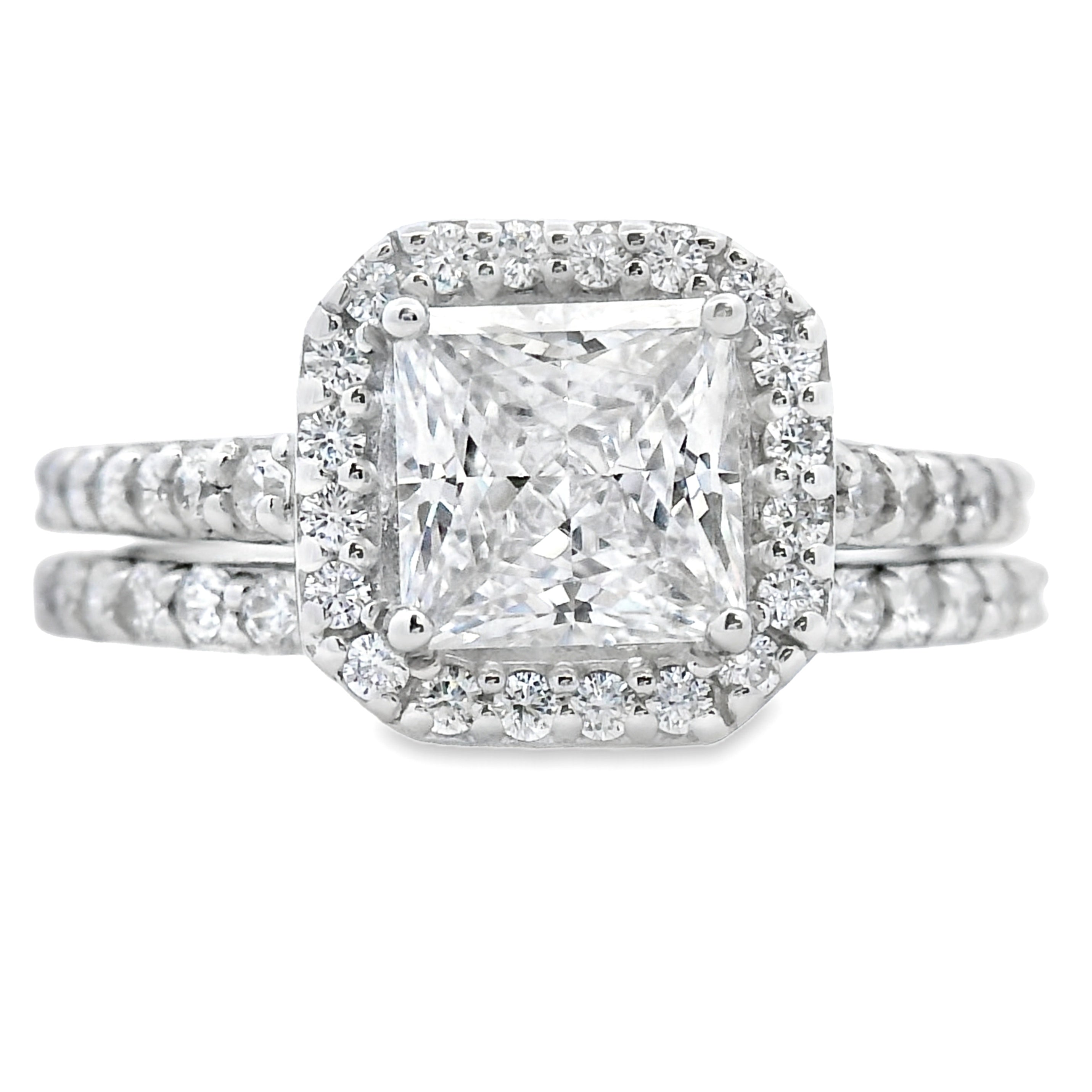 Genuine Cubic Zirconia CZ SS Bridal Sterling Silver