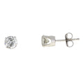 Genuine 1.00ct Diamond Stud Earrings 14KT White Gold