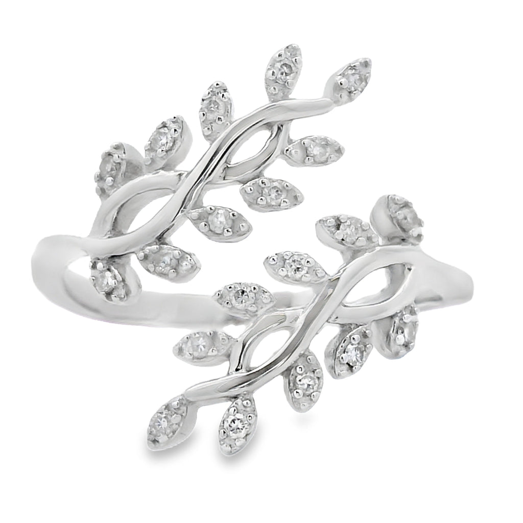 Genuine .10ct Diamond Ring Sterling Silver