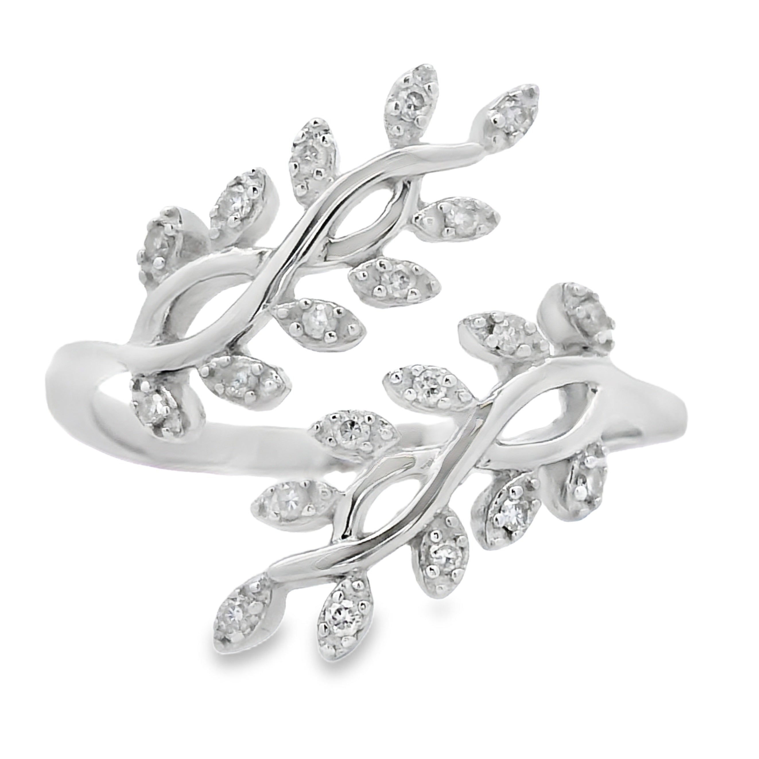 Genuine .10ct Diamond Ring Sterling Silver