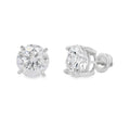 Natural 6.00ct Moissanite Stud Earrings Sterling Silver