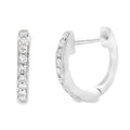Natural .09ct Diamond Hoop Earrings 10KT White Gold