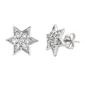 Natural .50ct White Topaz Earrings Sterling Silver