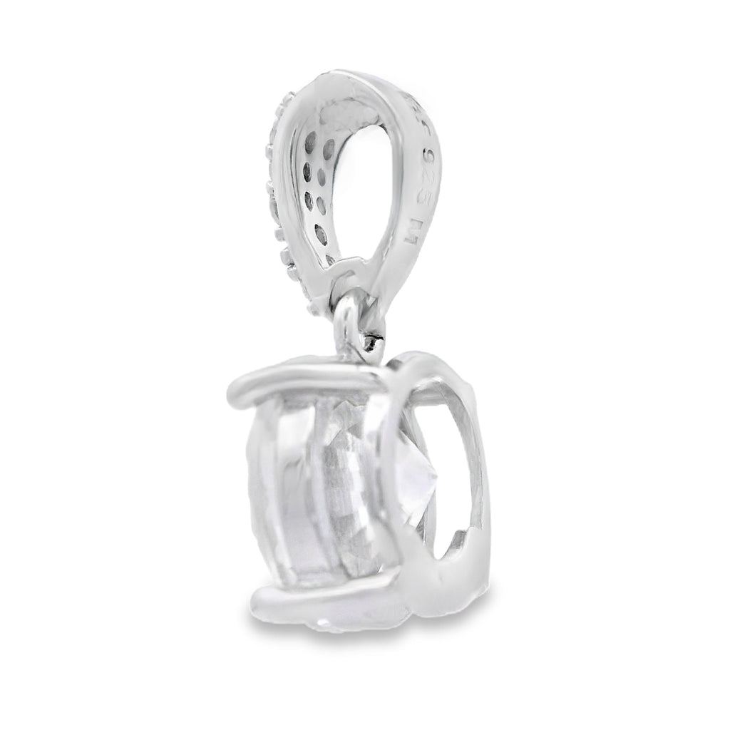 Genuine 2.00ct Moissanite Pendant Sterling Silver