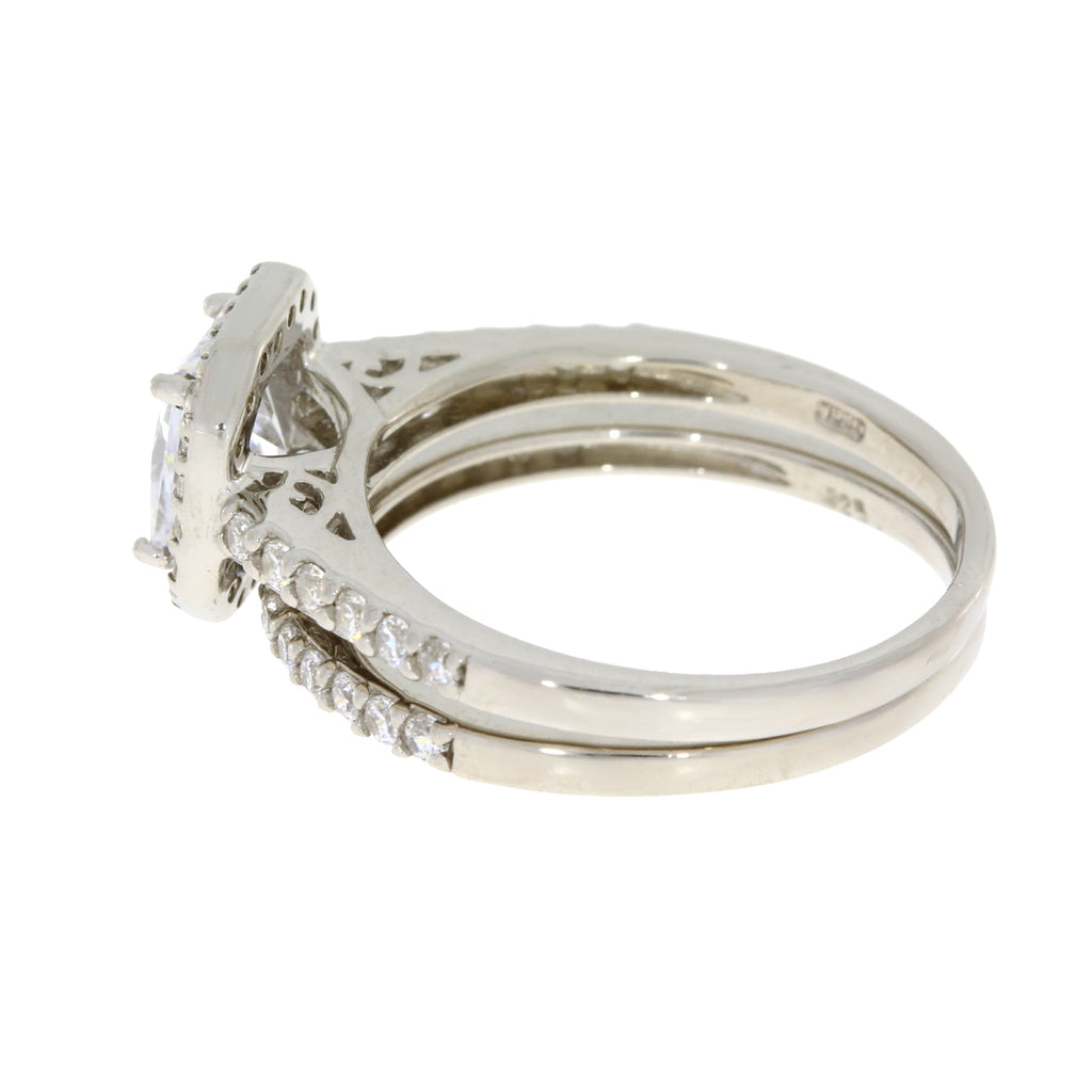 Natural Cubic Zirconia CZ SS Bridal Sterling Silver