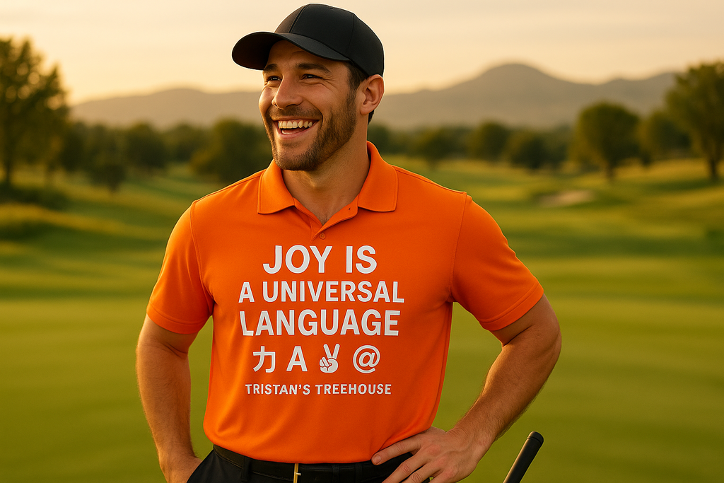 JOY IS A UNIVERSAL LANGUAGE Golf Polo